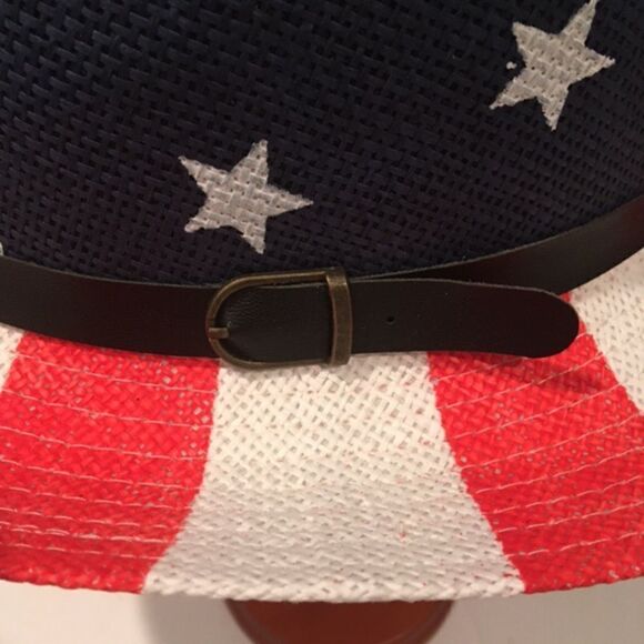 NEW USA Flag Stars Cowboy Hat by Westend Paper/Polyester Size L/XL - Picture 2 of 7